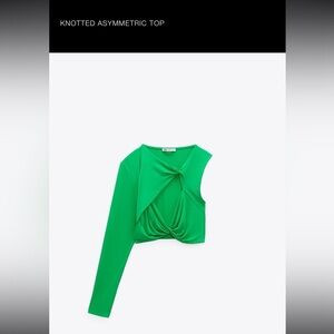 Zara Knotted Asymmetric Top - Size L
